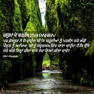 Picture 02 - ਰਸੂਲਾਂ ਦੇ ਕਰਤੱਬ 25:9 PANIRV - ਪਰ ਫ਼ੇਸਤੁਸ ਨੇ ਜੋ - Bible Verse Picture