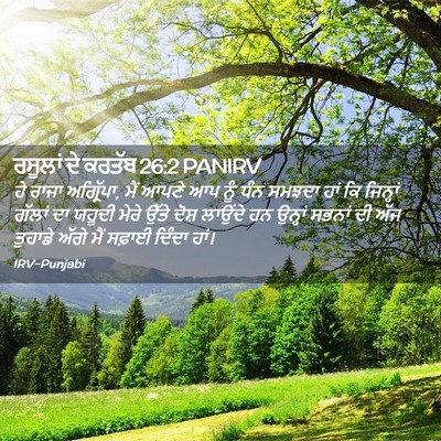 Picture 02 - ਰਸੂਲਾਂ ਦੇ ਕਰਤੱਬ 26:2 PANIRV - ਹੇ ਰਾਜਾ ਅਗ੍ਰਿੱਪਾ, - Bible Verse Picture