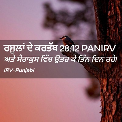 Picture 02 - ਰਸੂਲਾਂ ਦੇ ਕਰਤੱਬ 28:12 PANIRV - ਅਤੇ ਸੈਰਾਕੁਸ ਵਿੱਚ - Bible Verse Picture