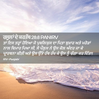 Picture 02 - ਰਸੂਲਾਂ ਦੇ ਕਰਤੱਬ 28:8 PANIRV - ਤਾਂ ਇਸ ਤਰ੍ਹਾਂ ਹੋਇਆ - Bible Verse Picture