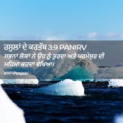 Picture 02 - ਰਸੂਲਾਂ ਦੇ ਕਰਤੱਬ 3:9 PANIRV - ਸਭਨਾਂ ਲੋਕਾਂ ਨੇ ਉਹ - Bible Verse Picture