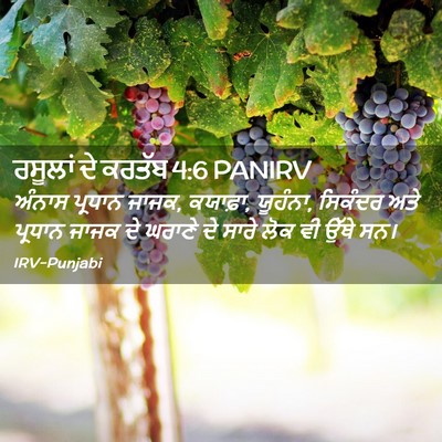 Picture 02 - ਰਸੂਲਾਂ ਦੇ ਕਰਤੱਬ 4:6 PANIRV - ਅੰਨਾਸ ਪ੍ਰਧਾਨ ਜਾਜਕ, - Bible Verse Picture