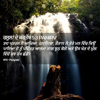 Picture 02 - ਰਸੂਲਾਂ ਦੇ ਕਰਤੱਬ 5:3 PANIRV - ਤਦ ਪਤਰਸ ਨੇ ਆਖਿਆ, - Bible Verse Picture