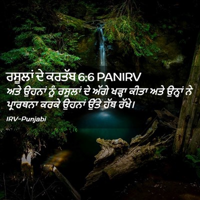 Picture 02 - ਰਸੂਲਾਂ ਦੇ ਕਰਤੱਬ 6:6 PANIRV - ਅਤੇ ਉਹਨਾਂ ਨੂੰ - Bible Verse Picture