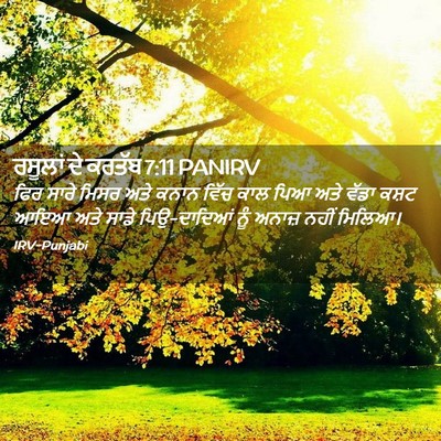 Picture 02 - ਰਸੂਲਾਂ ਦੇ ਕਰਤੱਬ 7:11 PANIRV - ਫਿਰ ਸਾਰੇ ਮਿਸਰ ਅਤੇ - Bible Verse Picture