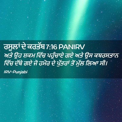 Picture 02 - ਰਸੂਲਾਂ ਦੇ ਕਰਤੱਬ 7:16 PANIRV - ਅਤੇ ਉਹ ਸ਼ਕਮ ਵਿੱਚ - Bible Verse Picture
