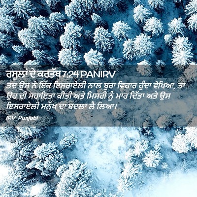 Picture 02 - ਰਸੂਲਾਂ ਦੇ ਕਰਤੱਬ 7:24 PANIRV - ਤਦ ਉਸ ਨੇ ਇੱਕ - Bible Verse Picture