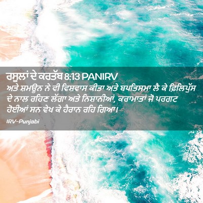 Picture 02 - ਰਸੂਲਾਂ ਦੇ ਕਰਤੱਬ 8:13 PANIRV - ਅਤੇ ਸ਼ਮਊਨ ਨੇ ਵੀ - Bible Verse Picture