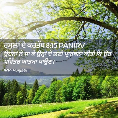 Picture 02 - ਰਸੂਲਾਂ ਦੇ ਕਰਤੱਬ 8:15 PANIRV - ਉਹਨਾਂ ਨੇ ਜਾ ਕੇ - Bible Verse Picture