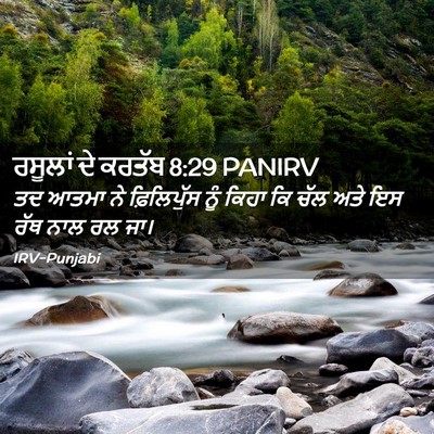 Picture 02 - ਰਸੂਲਾਂ ਦੇ ਕਰਤੱਬ 8:29 PANIRV - ਤਦ ਆਤਮਾ ਨੇ - Bible Verse Picture