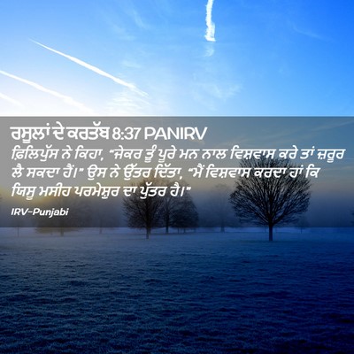 Picture 02 - ਰਸੂਲਾਂ ਦੇ ਕਰਤੱਬ 8:37 PANIRV - ਫ਼ਿਲਿਪੁੱਸ ਨੇ ਕਿਹਾ, - Bible Verse Picture