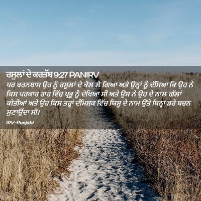 Picture 02 - ਰਸੂਲਾਂ ਦੇ ਕਰਤੱਬ 9:27 PANIRV - ਪਰ ਬਰਨਬਾਸ ਉਹ ਨੂੰ - Bible Verse Picture