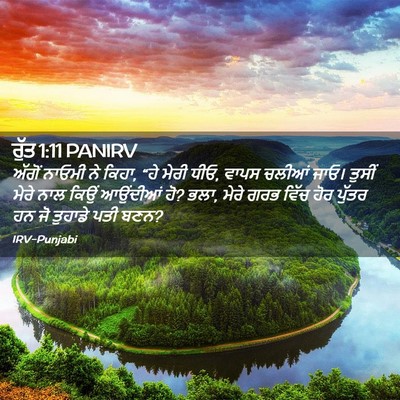 Picture 02 - ਰੁੱਤ 1:11 PANIRV - ਅੱਗੋਂ ਨਾਓਮੀ ਨੇ - Bible Verse Picture