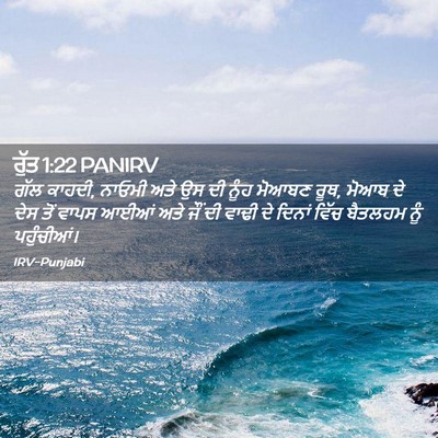 Picture 02 - ਰੁੱਤ 1:22 PANIRV - ਗੱਲ ਕਾਹਦੀ, ਨਾਓਮੀ - Bible Verse Picture