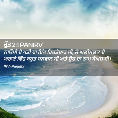 Picture 02 - ਰੁੱਤ 2:1 PANIRV - ਨਾਓਮੀ ਦੇ ਪਤੀ ਦਾ ਇੱਕ - Bible Verse Picture