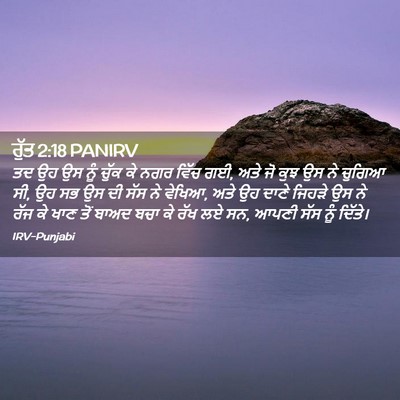 Picture 02 - ਰੁੱਤ 2:18 PANIRV - ਤਦ ਉਹ ਉਸ ਨੂੰ ਚੁੱਕ - Bible Verse Picture