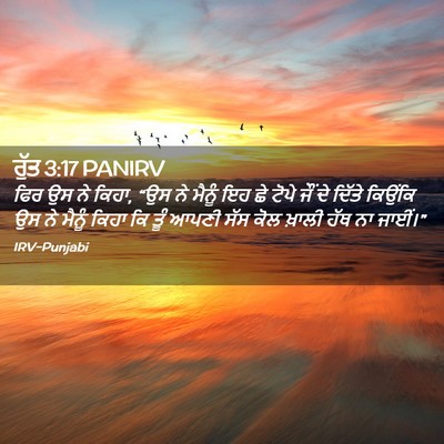 Picture 02 - ਰੁੱਤ 3:17 PANIRV - ਫਿਰ ਉਸ ਨੇ ਕਿਹਾ, “ਉਸ - Bible Verse Picture