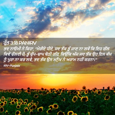 Picture 02 - ਰੁੱਤ 3:18 PANIRV - ਤਦ ਨਾਓਮੀ ਨੇ ਕਿਹਾ, - Bible Verse Picture