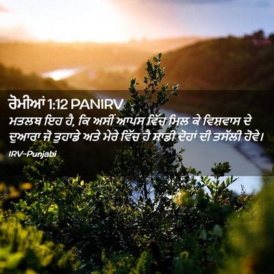 Picture 02 - ਰੋਮੀਆਂ 1:12 PANIRV - ਮਤਲਬ ਇਹ ਹੈ, ਕਿ ਅਸੀਂ - Bible Verse Picture
