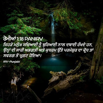 Picture 02 - ਰੋਮੀਆਂ 1:18 PANIRV - ਜਿਹੜੇ ਮਨੁੱਖ ਸਚਿਆਈ - Bible Verse Picture