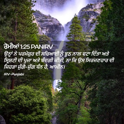 Picture 02 - ਰੋਮੀਆਂ 1:25 PANIRV - ਉਨ੍ਹਾਂ ਨੇ - Bible Verse Picture