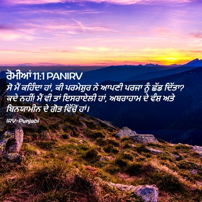 Picture 02 - ਰੋਮੀਆਂ 11:1 PANIRV - ਸੋ ਮੈਂ ਕਹਿੰਦਾ ਹਾਂ, - Bible Verse Picture