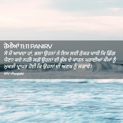 Picture 02 - ਰੋਮੀਆਂ 11:11 PANIRV - ਸੋ ਮੈਂ ਆਖਦਾ ਹਾਂ, - Bible Verse Picture