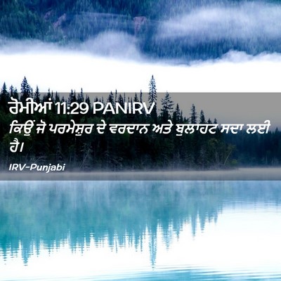 Picture 02 - ਰੋਮੀਆਂ 11:29 PANIRV - ਕਿਉਂ ਜੋ ਪਰਮੇਸ਼ੁਰ - Bible Verse Picture
