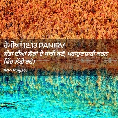 Picture 02 - ਰੋਮੀਆਂ 12:13 PANIRV - ਸੰਤਾਂ ਦੀਆਂ ਲੋੜਾਂ - Bible Verse Picture