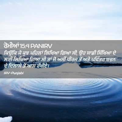Picture 02 - ਰੋਮੀਆਂ 15:4 PANIRV - ਕਿਉਂਕਿ ਜੋ ਕੁਝ - Bible Verse Picture