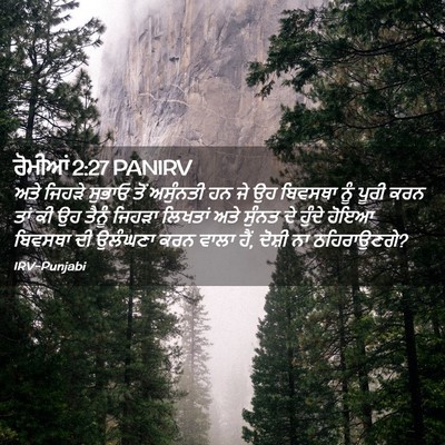 Picture 02 - ਰੋਮੀਆਂ 2:27 PANIRV - ਅਤੇ ਜਿਹੜੇ ਸੁਭਾਓ - Bible Verse Picture