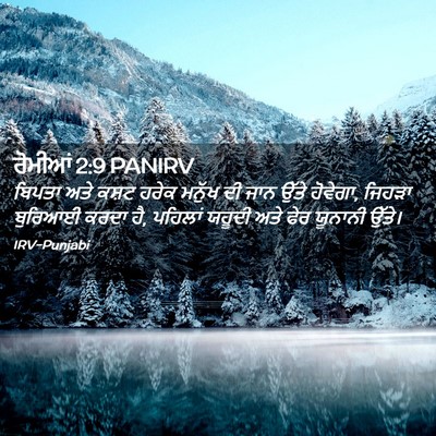 Picture 02 - ਰੋਮੀਆਂ 2:9 PANIRV - ਬਿਪਤਾ ਅਤੇ ਕਸ਼ਟ - Bible Verse Picture