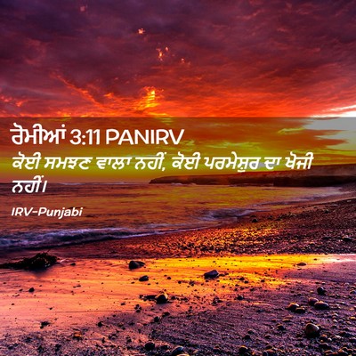 Picture 02 - ਰੋਮੀਆਂ 3:11 PANIRV - ਕੋਈ ਸਮਝਣ ਵਾਲਾ ਨਹੀਂ, - Bible Verse Picture