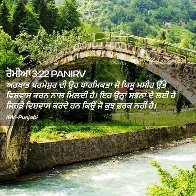 Picture 02 - ਰੋਮੀਆਂ 3:22 PANIRV - ਅਰਥਾਤ ਪਰਮੇਸ਼ੁਰ ਦੀ - Bible Verse Picture