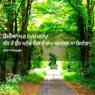Picture 02 - ਰੋਮੀਆਂ 4:8 PANIRV - ਧੰਨ ਹੈ ਉਹ ਮਨੁੱਖ ਜਿਸ - Bible Verse Picture