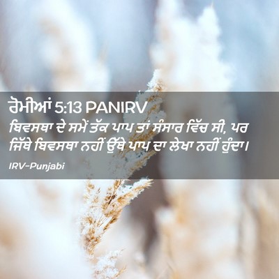 Picture 02 - ਰੋਮੀਆਂ 5:13 PANIRV - ਬਿਵਸਥਾ ਦੇ ਸਮੇਂ ਤੱਕ - Bible Verse Picture