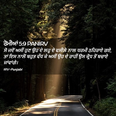 Picture 02 - ਰੋਮੀਆਂ 5:9 PANIRV - ਸੋ ਜਦੋਂ ਅਸੀਂ ਹੁਣ ਉਹ - Bible Verse Picture