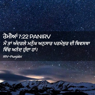 Picture 02 - ਰੋਮੀਆਂ 7:22 PANIRV - ਮੈਂ ਤਾਂ ਅੰਦਰਲੇ - Bible Verse Picture