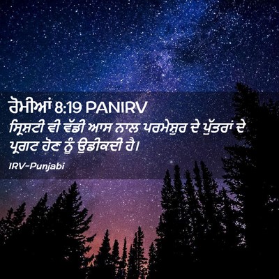Picture 02 - ਰੋਮੀਆਂ 8:19 PANIRV - ਸ੍ਰਿਸ਼ਟੀ ਵੀ ਵੱਡੀ - Bible Verse Picture