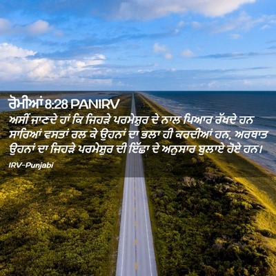 Picture 02 - ਰੋਮੀਆਂ 8:28 PANIRV - ਅਸੀਂ ਜਾਣਦੇ ਹਾਂ ਕਿ - Bible Verse Picture