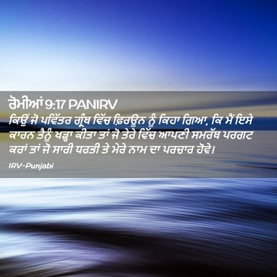 Picture 02 - ਰੋਮੀਆਂ 9:17 PANIRV - ਕਿਉਂ ਜੋ ਪਵਿੱਤਰ - Bible Verse Picture