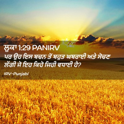 Picture 02 - ਲੂਕਾ 1:29 PANIRV - ਪਰ ਉਹ ਇਸ ਬਚਨ ਤੋਂ - Bible Verse Picture