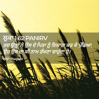 Picture 02 - ਲੂਕਾ 1:62 PANIRV - ਤਦ ਉਨ੍ਹਾਂ ਨੇ ਉਸ ਦੇ - Bible Verse Picture