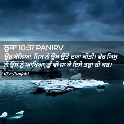 Picture 02 - ਲੂਕਾ 10:37 PANIRV - ਉਹ ਬੋਲਿਆ, ਜਿਸ ਨੇ ਉਸ - Bible Verse Picture