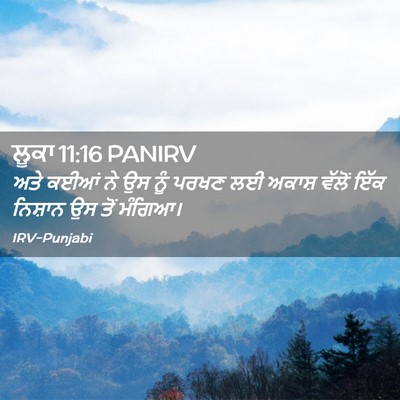 Picture 02 - ਲੂਕਾ 11:16 PANIRV - ਅਤੇ ਕਈਆਂ ਨੇ ਉਸ ਨੂੰ - Bible Verse Picture