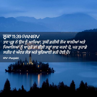 Picture 02 - ਲੂਕਾ 11:39 PANIRV - ਤਦ ਪ੍ਰਭੂ ਨੇ ਉਸ ਨੂੰ - Bible Verse Picture