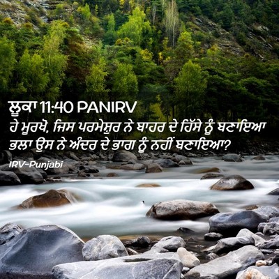 Picture 02 - ਲੂਕਾ 11:40 PANIRV - ਹੇ ਮੂਰਖੋ, ਜਿਸ - Bible Verse Picture