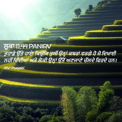 Picture 02 - ਲੂਕਾ 11:44 PANIRV - ਤੁਹਾਡੇ ਉੱਤੇ ਹਾਏ! - Bible Verse Picture