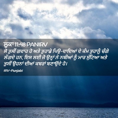 Picture 02 - ਲੂਕਾ 11:48 PANIRV - ਸੋ ਤੁਸੀਂ ਗਵਾਹ ਹੋ - Bible Verse Picture