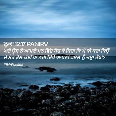 Picture 02 - ਲੂਕਾ 12:17 PANIRV - ਅਤੇ ਉਸ ਨੇ ਆਪਣੇ ਮਨ - Bible Verse Picture
